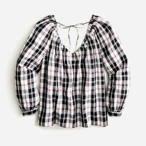 J. CREW V-neck top in Friday plaid